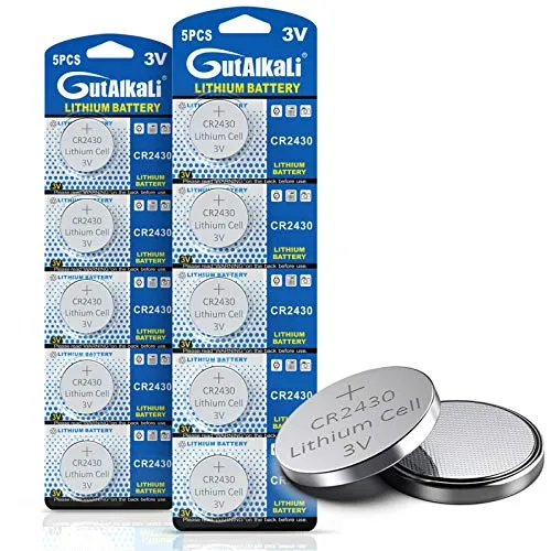 GutAlkaLi CR2430 3V Lithium Batterie Knopfzelle -CR2430 Knopfzelle -10 Stück CR 2430-100% Frisch und Voll - Garantie Batterie CR2430