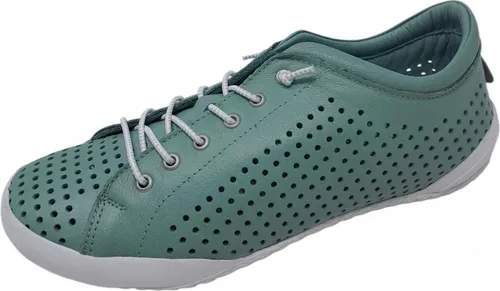 Andrea Conti Komfort Schnürschuhe Damen 31353339333339 - Bequeme Sneaker in Grün - Sneaker aus hochwertigem Leder mit Wechselfußbett für individuelle Anpassung und optimalen Komfort. Ideal für den Alltag und stilvoll kombinierbar.