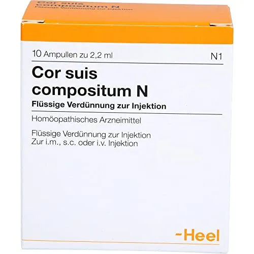 Cor Suis Compositum N 10 ST - Homöopathisches Arzneimittel zur Injektion, ideal zur Unterstützung des Wohlbefindens ohne therapeutische Indikation. Packung mit 10 Ampullen für eine einfache Anwendung.