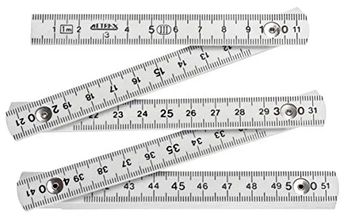 Connex Gliedermaßstab Kunststoff - 1 Meter Länge - Metrische Skala - Elastisch & Robust - Markante Doppelskalierung - Für Haus, Hobby & Werkstatt / Zollstock / Meterstab / Messwerkzeug / COXT700305