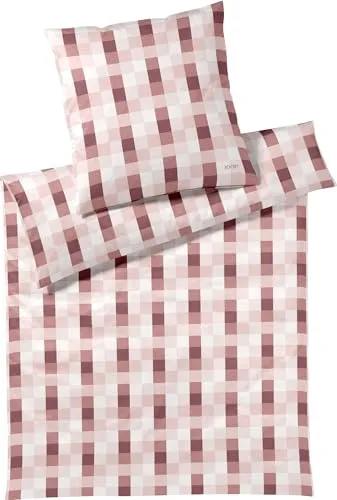 Joop! Bettwäsche Mesh 4110-01 Blush - 135x200cm + 80x80cm - Bettwäsche aus hochwertigem Mako-Satin, ideal für exklusiven Geschmack. Langlebige Qualität und leuchtende Farben bringen Eleganz in Ihr Schlafzimmer.