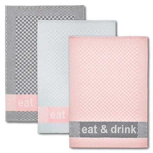 3er Pack Geschirrtücher Baumwolle Geschirrtuch Küchentücher 50x70 eat & drink