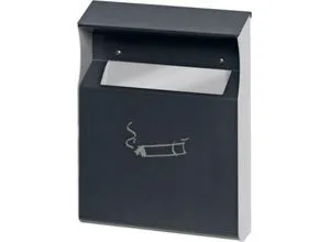 Wandascher mit Schutzdach, schwarz – eleganter Aschenbecher von VAR