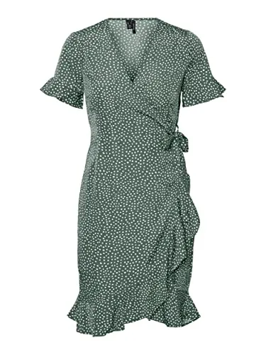 Vero Moda Minikleid VMHenna – Wickel-Design in grün von VERO MODA