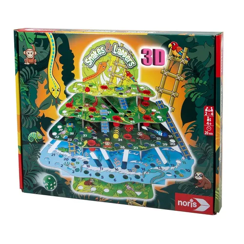 Noris Snakes & Ladders Dschungel 3D Brettspiel