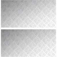 vidaXL Aluminium-Riffelbleche 2 Stk. Rutschfest 100x50 cm - Kleintierkäfige mit rutschfesten Aluminium-Riffelblechen, ideal für sicheres Treppensteigen und stilvolles Design in deinem Zuhause.