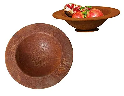 Wunderschöne Rostschale mit Rand
