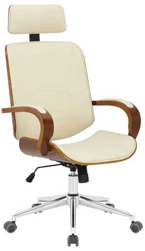CLP Bürostuhl Dayton - Ergonomischer Drehstuhl mit Kopfstütze und Wippfunktion - Bürostuhl Dayton aus Kunstleder, 360° drehbar mit Wippfunktion für mehr Bewegungsfreiheit. Ideal für Büro und Home-Office, bis 130 kg belastbar.