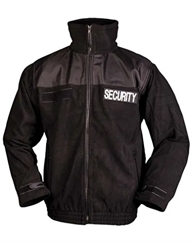 Mil-Tec Sec Jacke Schwarz XXL - Funktionsjacke mit verstärkten Ellbogen und Schultern, ideal für Outdoor-Aktivitäten. Aus robustem Material mit praktischen Klettflächen für Patches und Reißverschlusstaschen.