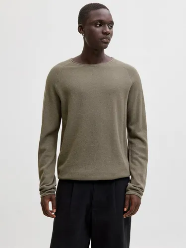 Jack & Jones Rundhalspullover JJEHILL KNIT CREW NECK NOOS Baumwolle, regular fit