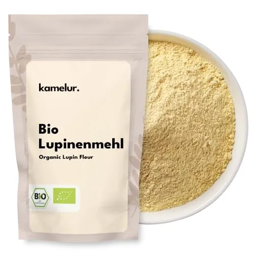 Kamelur Bio Lupinenmehl (500g) Mehl aus getoasteten Bio Lupinen ohne jegliche Zusätze