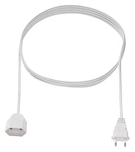 Bachmann 233.285 Strom Verlängerungskabel 2.5 A Weiß 3.00 m H03VVH2-F 2X 0,75 mm²