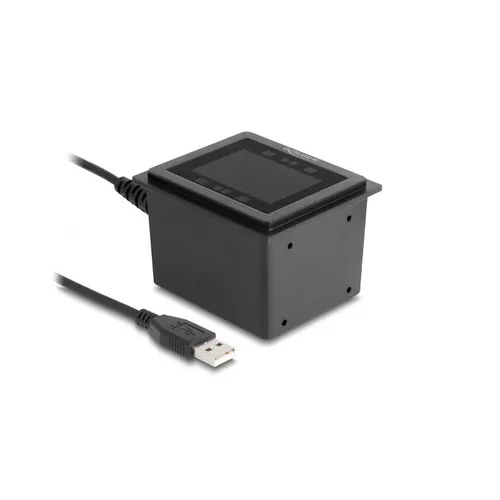 Delock Barcode-Scanner mit USB-Anschluss - Effizienter integrierter Scanner mit 60 Scans/Sek., ideal für schnelle und präzise Datenerfassung im Einzelhandel oder Lager.