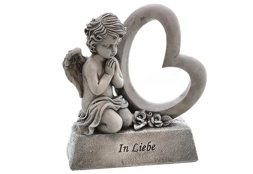 Annastore Gartenfigur Besinnliche Grabdeko zur Erinnerung - Grabschmuck, (Grabfigur, Friedhof Deko), frostfest und witterungsbeständig