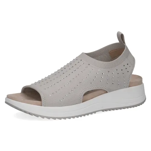 Caprice Sandalen - Wanderschuhe mit luftiger, atmungsaktiver Textil-Oberfläche und funkelnden Strasssteinen für einen eleganten Look. Das gepolsterte Fußbett garantiert höchsten Tragekomfort.