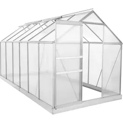 Zelsius Aluminium Gewächshaus SET, 380 x 190 cm