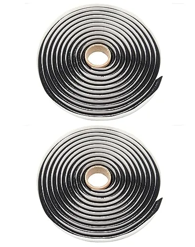 QWORK® 2 Stück Butylrundschnur Schwarz, 9.5 mm Durchmesser x 4m, für Pkw-LKW-Scheinwerferfenster, Tür, Windschutzscheibe
