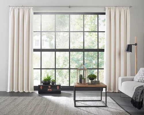Wirth Vorhang Dim out, 142 cm x 205 cm, beige - Gardinen, verdunkelnd, pflegeleicht und formbeständig, ideal für ein gemütliches Zuhause.