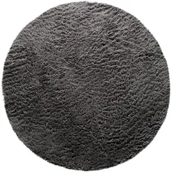 Paco Home Hochflorteppich, Anthrazit, Textil, Rund, 160x160 cm, strapazierfähig, für Fußbodenheizung geeignet, Teppiche & Böden, Teppiche, Hochflorteppiche & Shaggys