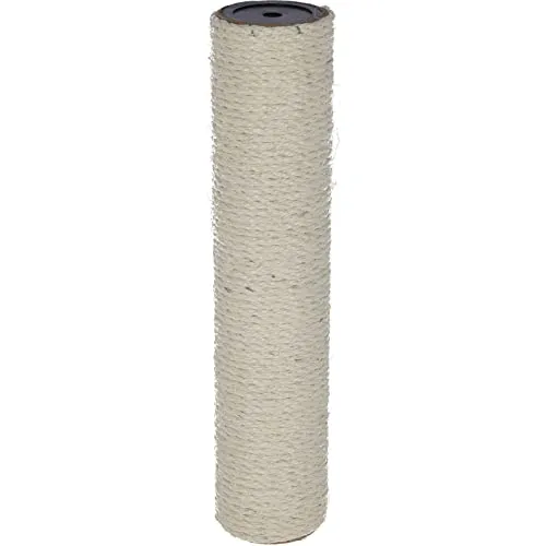 Kerbl Pet Ersatzsäule, Ersatzstamm Katzenkratzbaum, Sisalsäule, 30cm, ø 9cm, beige, Natursisal, mit Gewindestange