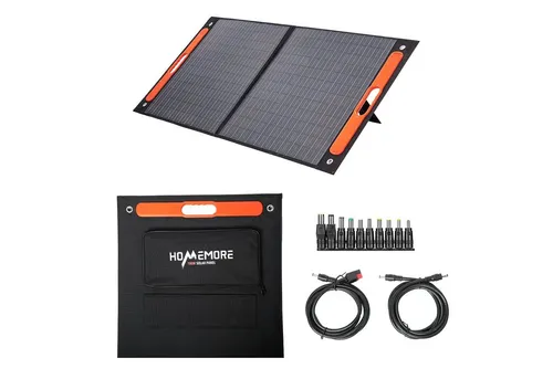 HOMEMORE 100W Faltbares Solarpanel - Solar-Ladegeräte für Outdoor-Abenteuer, ideal für Camping und Reisen mit USB Type-C Ausgängen für flexibles Laden.
