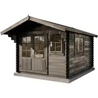 Alpholz Gartenhaus Set - Gabriel-34 300 x 400 cm - Gartenhaus mit hochwertiger Dacheindeckung und robustem Fußboden-Set, ideal für einen stabilen und geschützten Außenbereich. Die Imprägnierung schützt vor Schimmel und spart Zeit beim Aufbau.