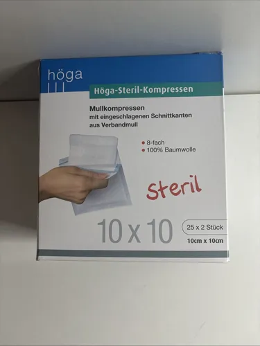 HÖGA-KOMPRESSEN 10x10 cm steril 8fach, 50 St PZN 04401919