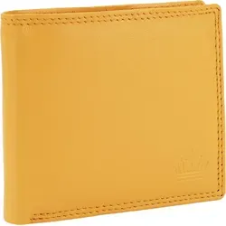 Geldbörse Herren Portemonnaie Schwarz Echt Leder Börse Querformat Geldbeutel RFID-Schutz MANZA® - Gelb