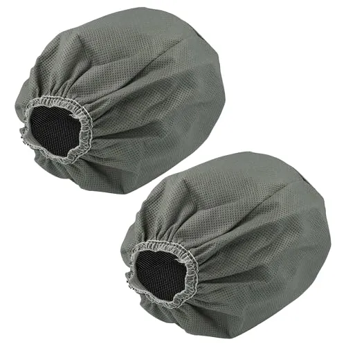 vhbw 2x Textilfilter kompatibel mit Bosch AdvancedVac 20 Industriestaubsauger, Nass-/Trockensauger - Stoffbeutel, Abwaschbar Grau