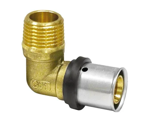 Environ Solarmodul-Halterung Pipetec Pressfitting Mehrschichtverbundrohr TH U Übergangswinkel AG 16