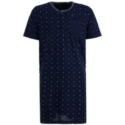 Henry Terre Nachthemd Nachthemd Kurzarm - Blatt blau XL
