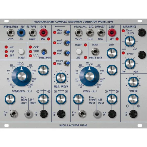 Tiptop Audio Model 259t - Programmable Complex Waveform Generator - Synthesizer & Soundmodule mit dualen Oszillatoren, ideal für kreative Klangmodulation und ein breites Spektrum an Sounds von klassisch bis experimentell.