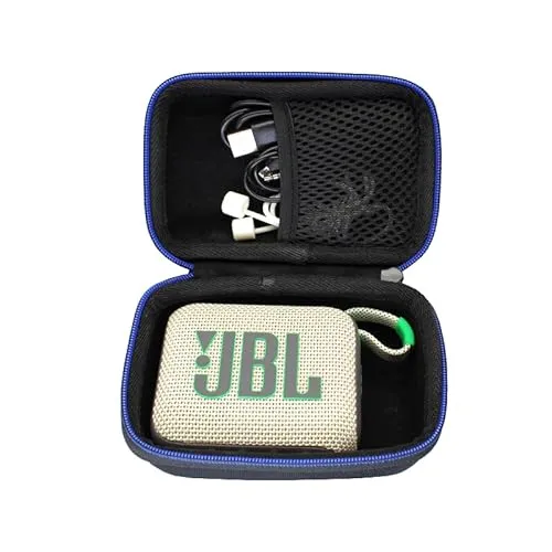 GUBEE Hart Reise Tasche Case für JBL Go 3 JBL Go 4 kleine Bluetooth Box Wasserfester tragbarer Lautsprecher,Schwarz