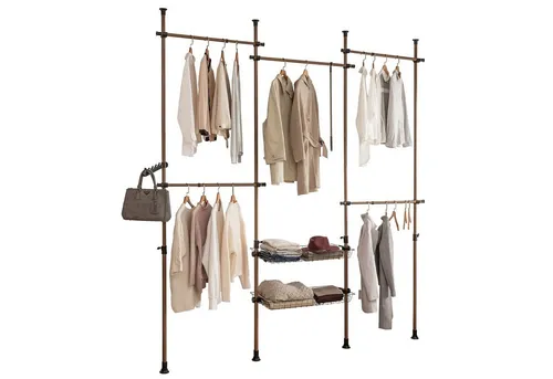 SoBuy KLS04-BR Teleskopstange Kleiderständer in beige von SoBuy