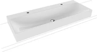 Doppelwaschtisch „Silenio“ 120 × 46 cm von KALDEWEI