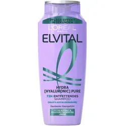 L'OREAL Elvital Hydra Hyaluron Pure 72h Öl-Kontroll-Shampoo 300 ml