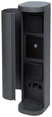 Bold 19486 Volo smarte Garten Steckdose außen - Außensteckdose mit 2 Schuko-Anschlüssen, IP44 Schutz, Smart Home Integration und einfacher Montage - ideal für Gartenautomation und wetterfestes Design.