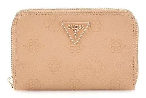 GUESS Cresidia SLG Zip Around Wallet M Beige in beige von GUESS