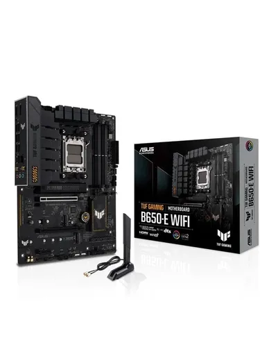 ASUS TUF Gaming B650-E WiFi - Mainboard Sockel AMD AM5 für Ryzen 7000, PCIe 5.0 und WiFi 6E, optimiert für Online-Gaming und klare Kommunikation
