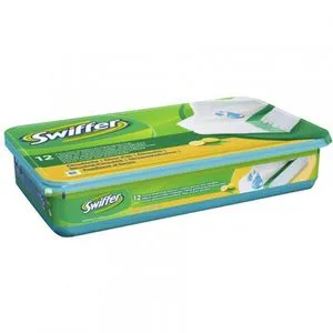 Swiffer Ersatztücher Wet Bodentücher Nachfüllpack - Reinigungstücher für kraftvolle, schmutzlösende Reinigung. Ideal für Vinyl, Keramik und Holz mit Schrubberstreifen für hartnäckige Flecken. Inhalt: 12 feuchte Tücher.