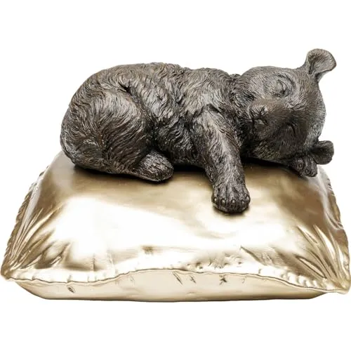 Kare Design Deko Figur Koala - Handbemalt, Unikat in Grau/Gold - Einzigartige Dekofigur in Gold und Grau, handgefertigt von Künstlern. Maße: 20 x 35 x 35 cm (H/B/T). Perfekt für Ihre Wohn- und Schlafzimmerdekoration, inklusive Echtheitszertifikat.
