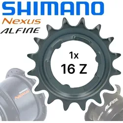 Shimano Nexus / Alfine Getriebenaben Verschleiss Ersatz Ritzel Schwarz 16 Zähne