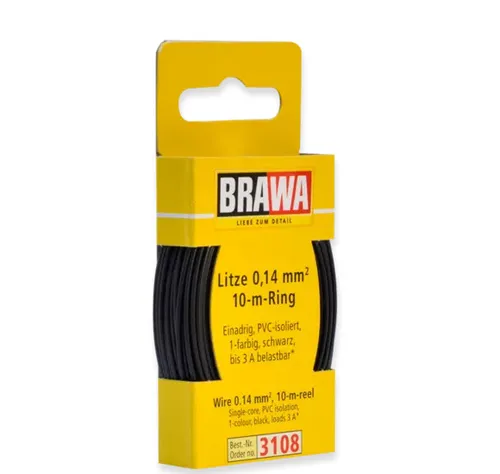 BRAWA Litze 0,14mm² 10m Ring sw 3108 von BRAWA