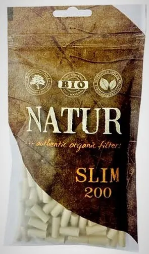 Natur Slim Zigarettenfilter Authentic Organic 6mm (1x20 Bt. a 200 St.=4.000 St.