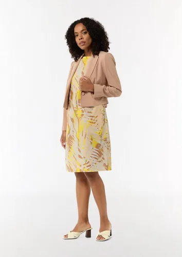Comma Minikleid Gemustertes Baumwollkleid im Relaxed Fit in gelb von comma,