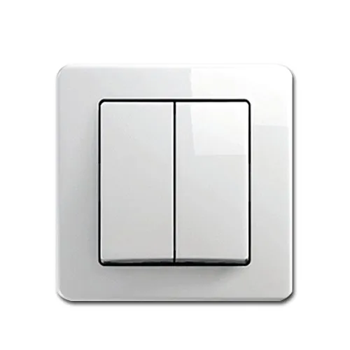 EKONOMIK Doppel-Wechsel-Schalter, weiß, 250V~/10A