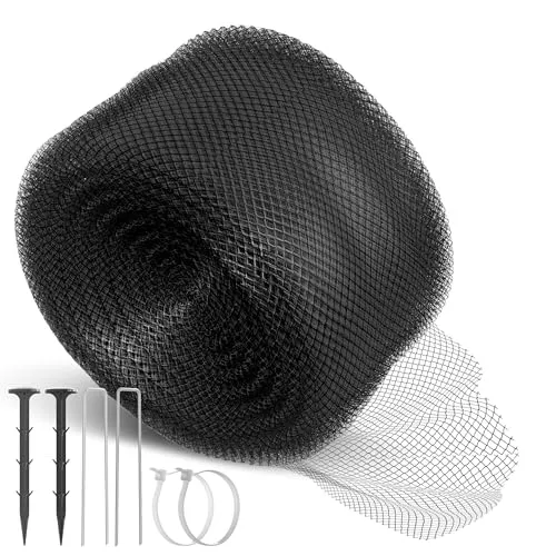 horizont Teichnetz feinmaschig 10x10 m - schwarz - 18x18 mm - reißfest & witterungsbeständig - Vogelschutznetz engmaschig, Taubennetz Balkon, Obstbaumnetz, Vogelnetz, Laubnetz, Greifvogel Schutznetz