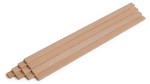 10er-Set Holzleisten - Buche gehobelt - 8 x 20 x 500 mm