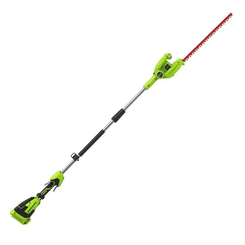 Greenworks G40PHA Elektrische Heckenschere - Batteriebetriebene Heckenschere mit 51 cm Schnittmesser und Dual-Action-Klingen für präzise Schnitte, ideal für Gartenliebhaber. Akku und Ladegerät nicht enthalten.