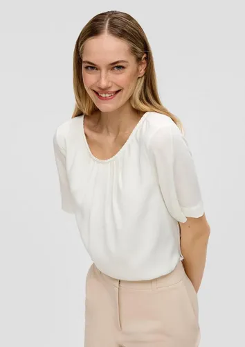 s.Oliver Kurzarmbluse Bluse Kurzarmbluse mit Rundhalsausschnitt